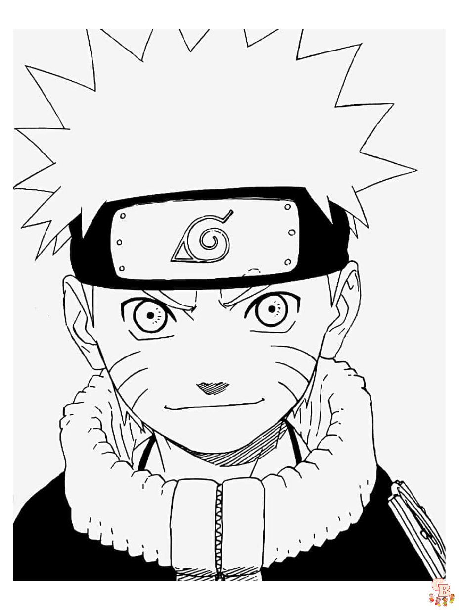 Naruto Chibi Characters Coloring Pages Printables 61