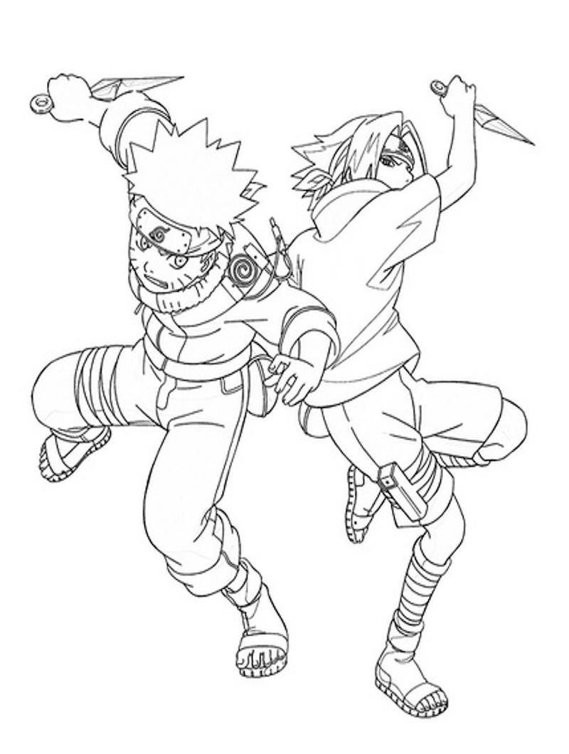 Naruto Chibi Characters Coloring Pages Printables 63