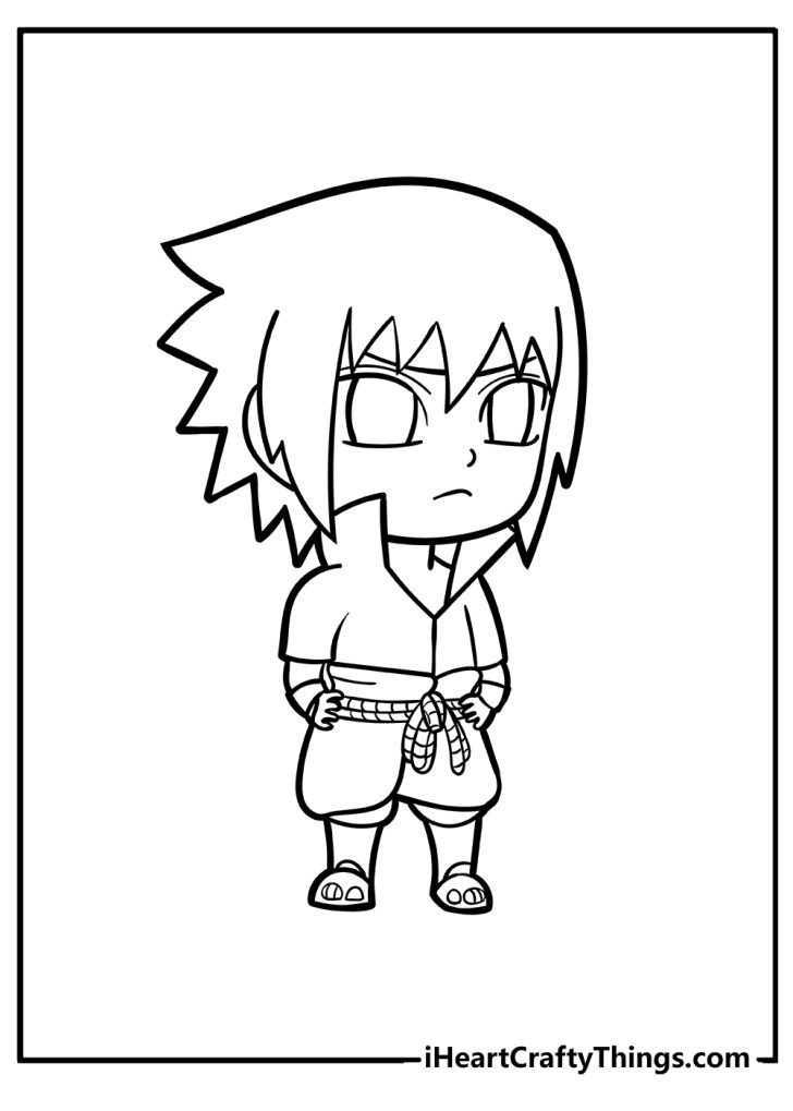 Naruto Chibi Characters Coloring Pages Printables 78