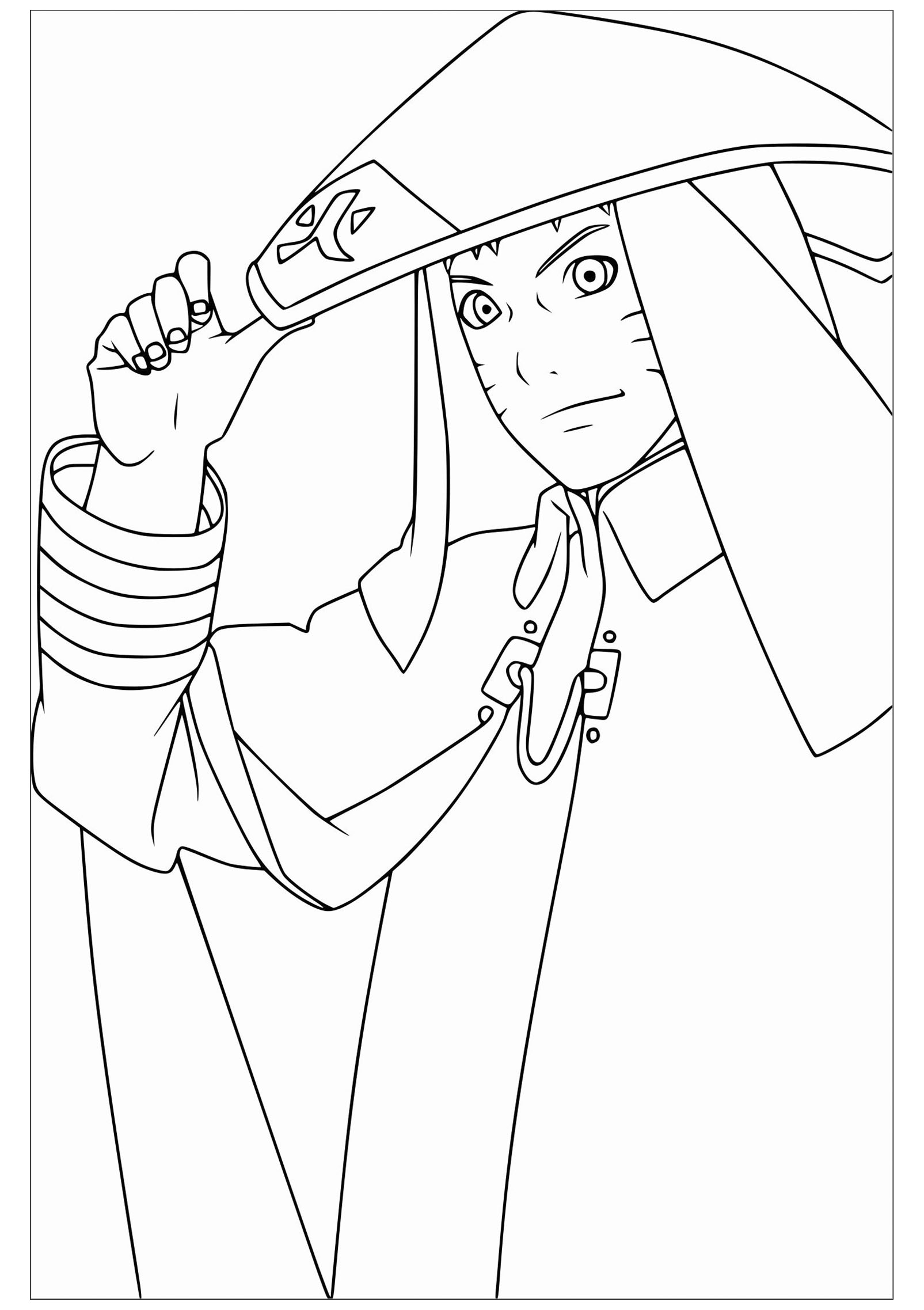 Naruto Chibi Characters Coloring Pages Printables 79
