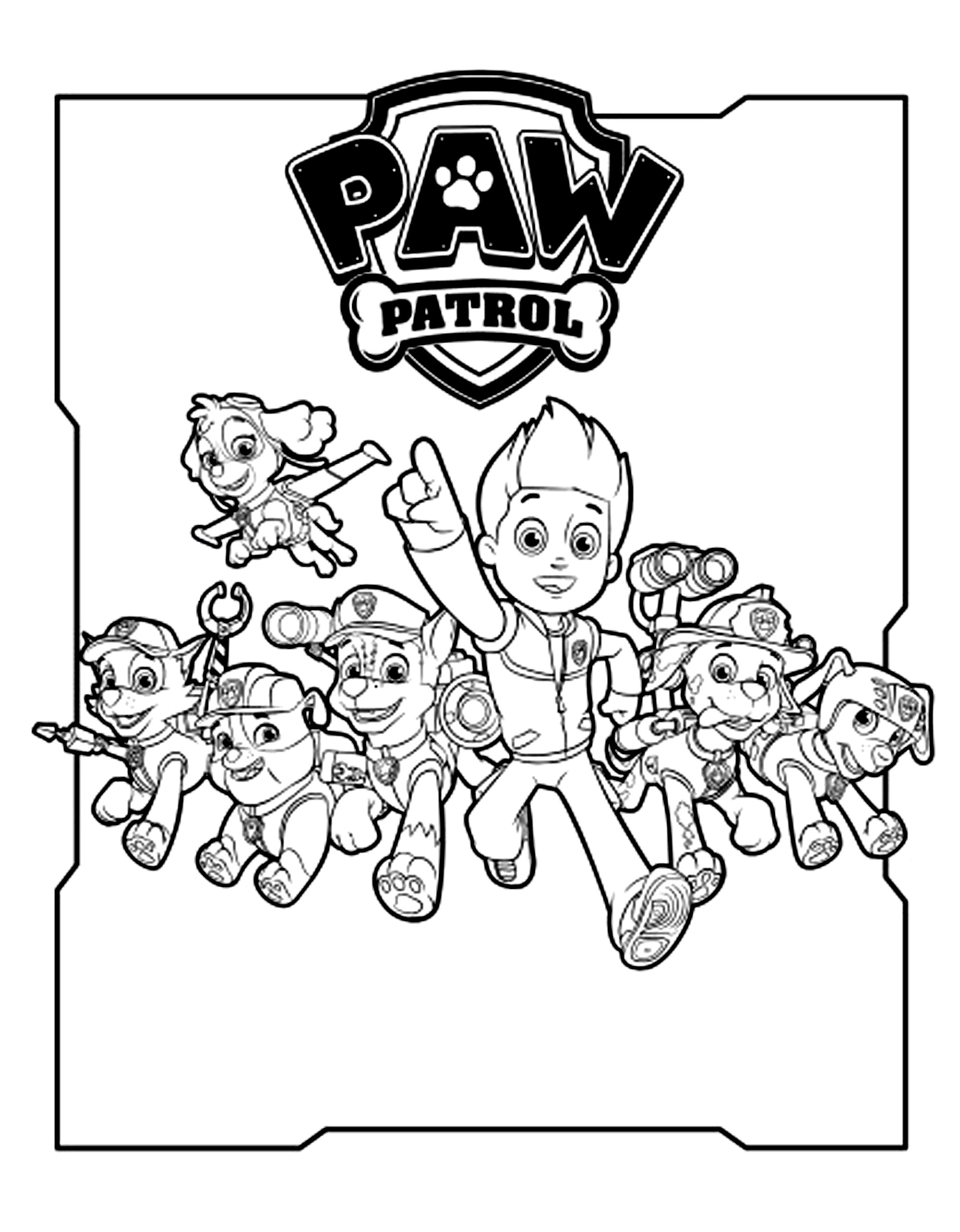 Paw Patrol Coloring Pages FREE Printable 2