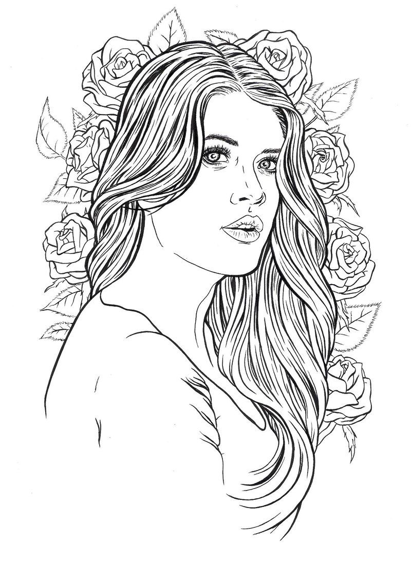 Pretty Girl coloring Pages Aesthetic 159