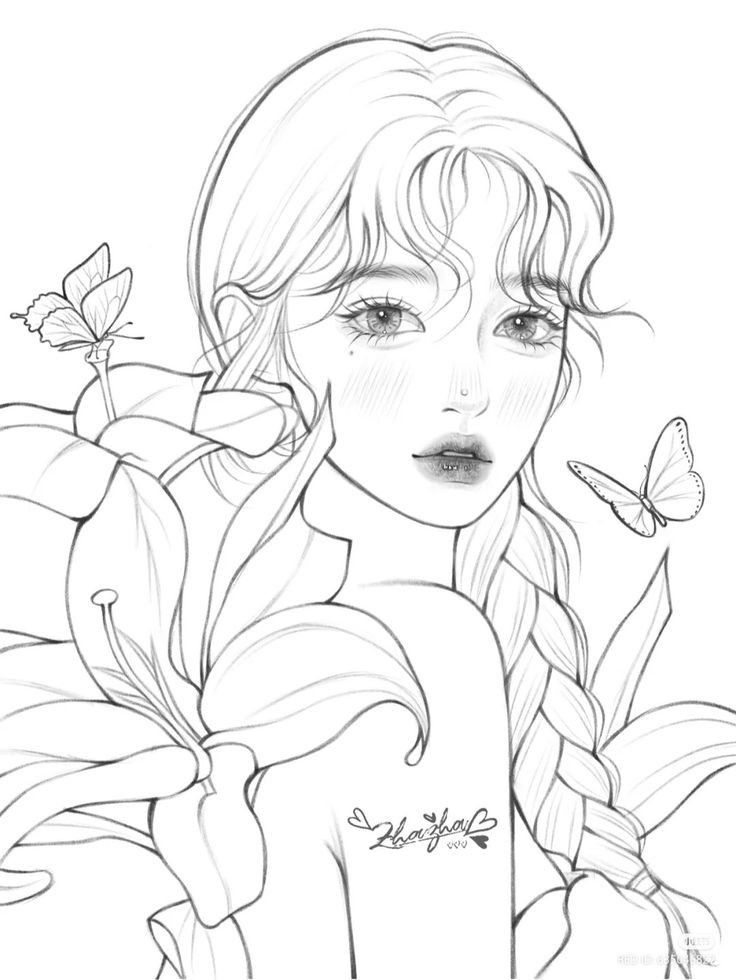 Pretty Girl coloring Pages Aesthetic 51