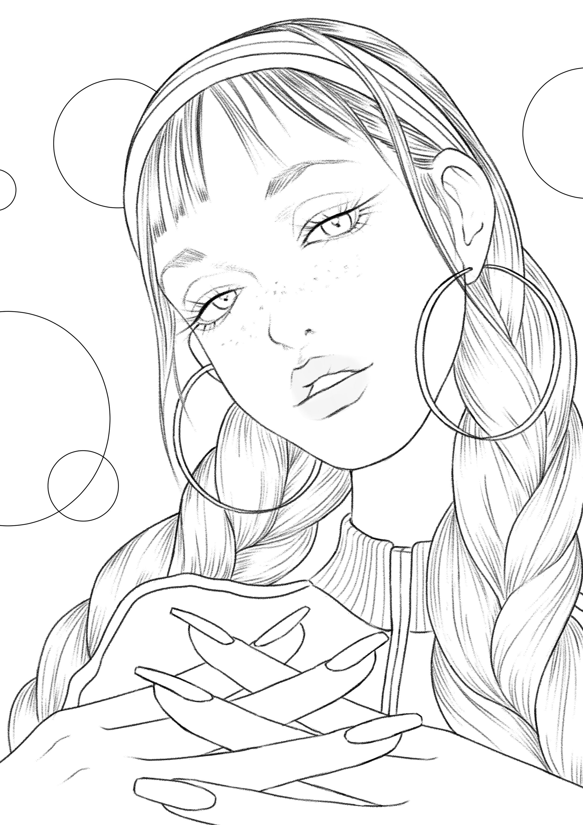 Pretty Girl coloring Pages Aesthetic 53