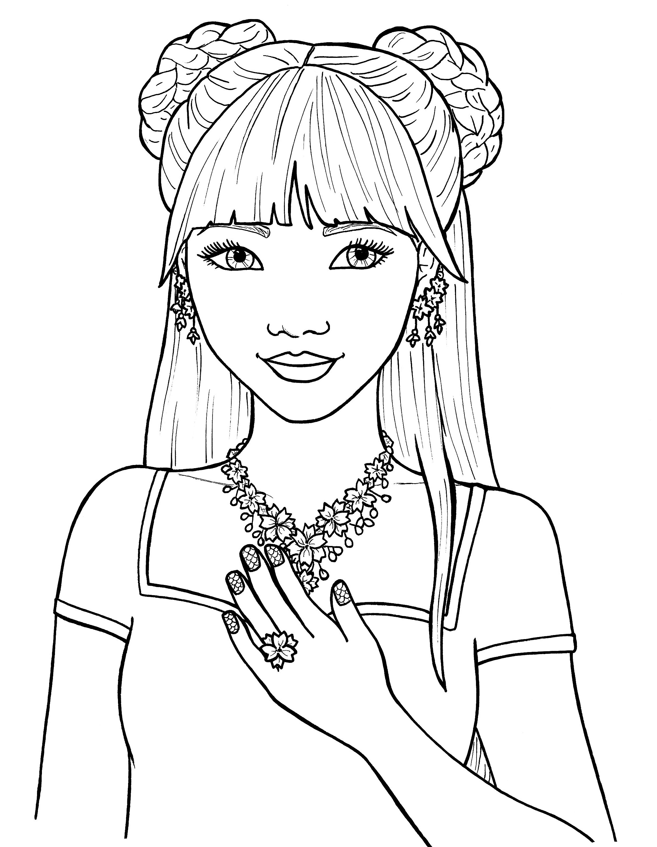 Pretty Girl coloring Pages Aesthetic 56