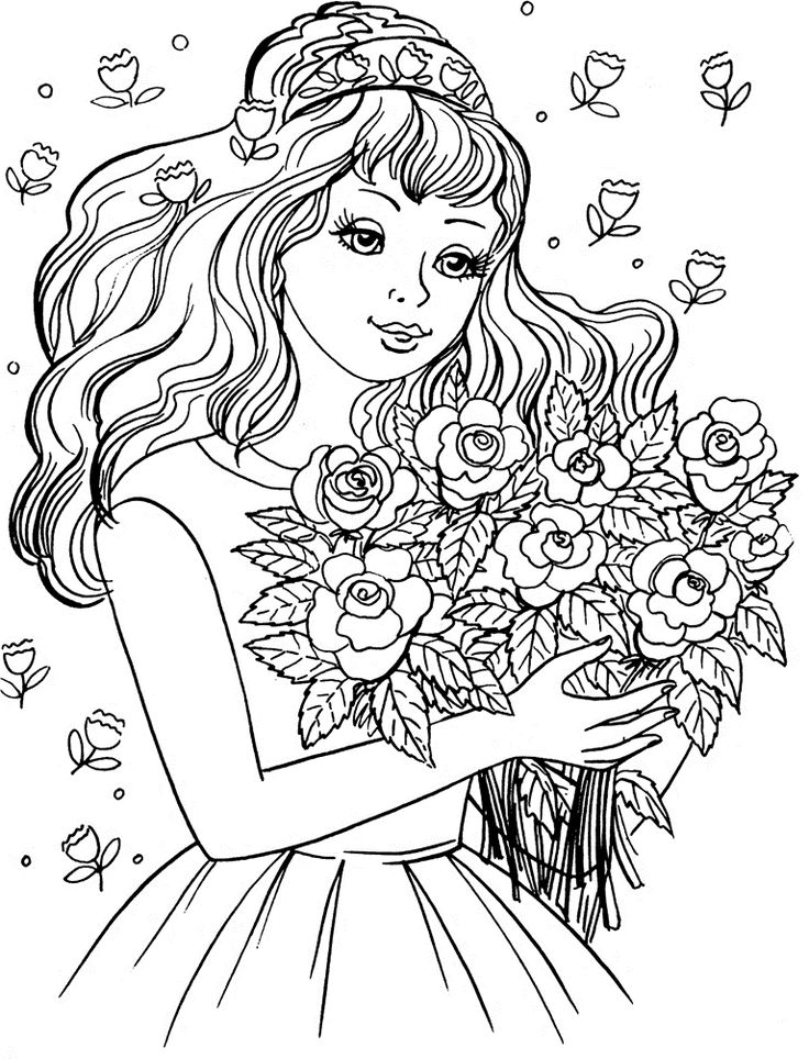 Pretty Girl coloring Pages Aesthetic 7