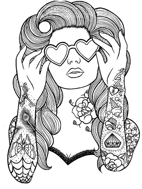 Pretty Girl coloring Pages Aesthetic 86