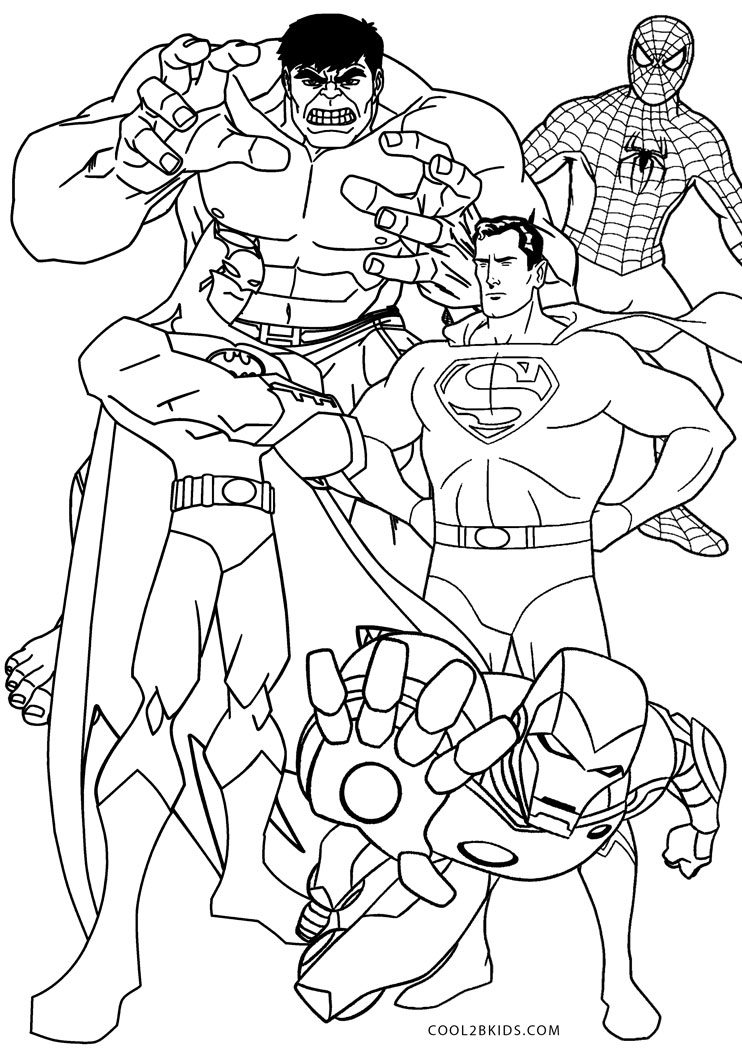 Super Hero Coloring Pages Free Printable 19