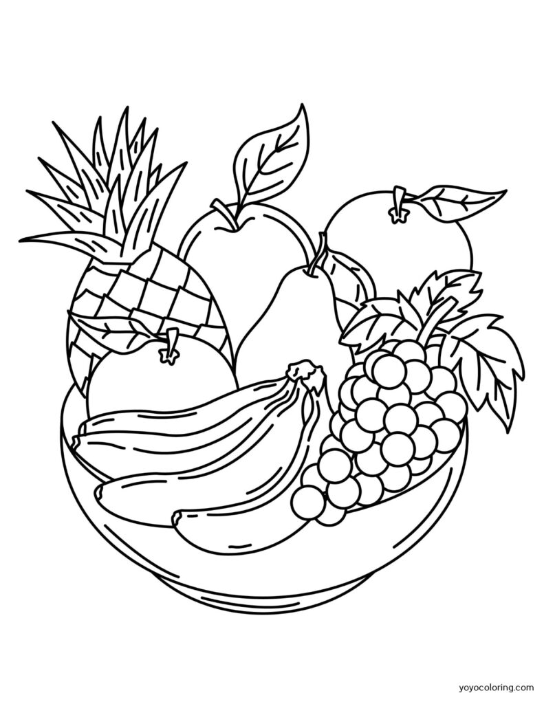 118+ Fruit Baskets Coloring Pages 114