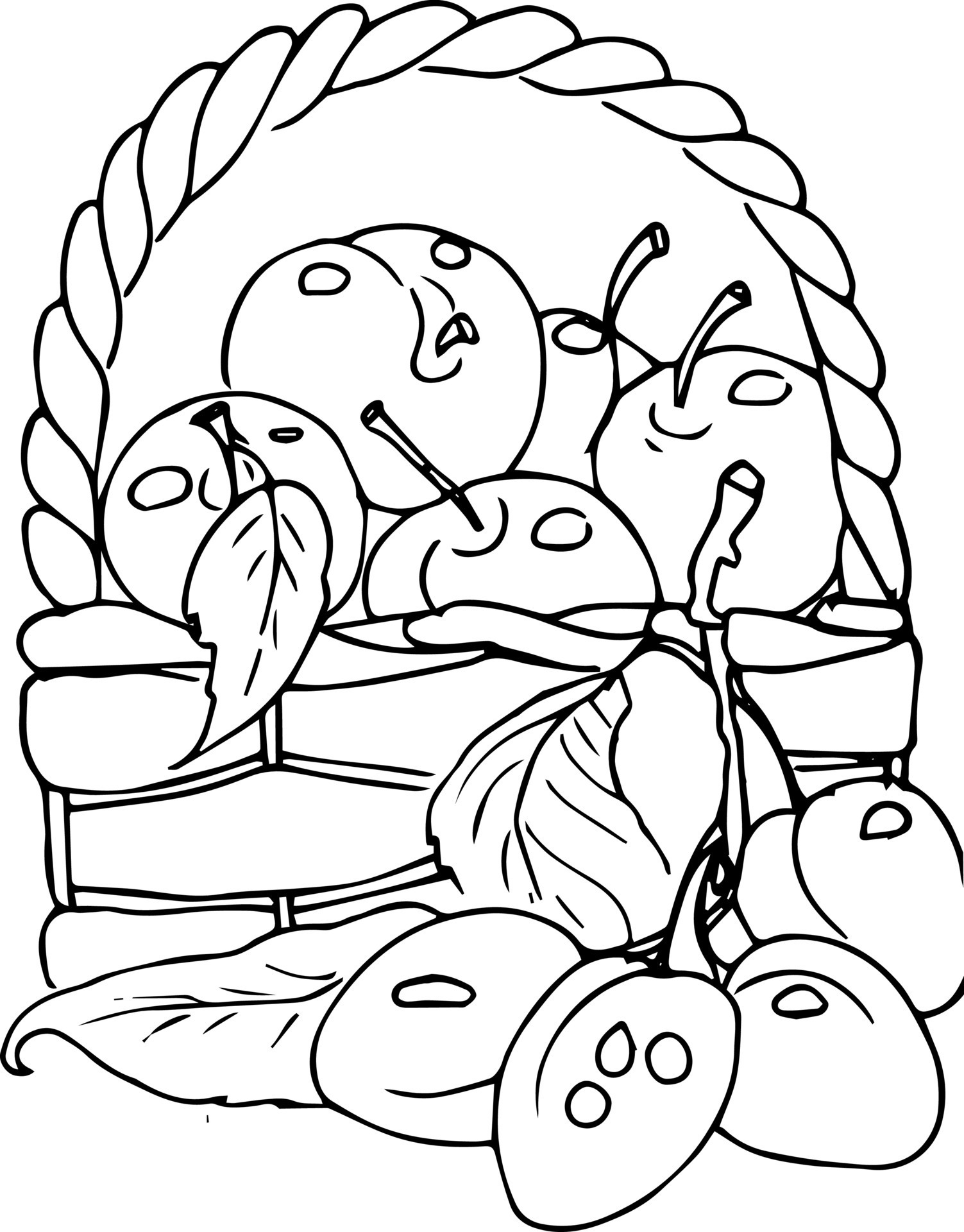 118+ Fruit Baskets Coloring Pages 118