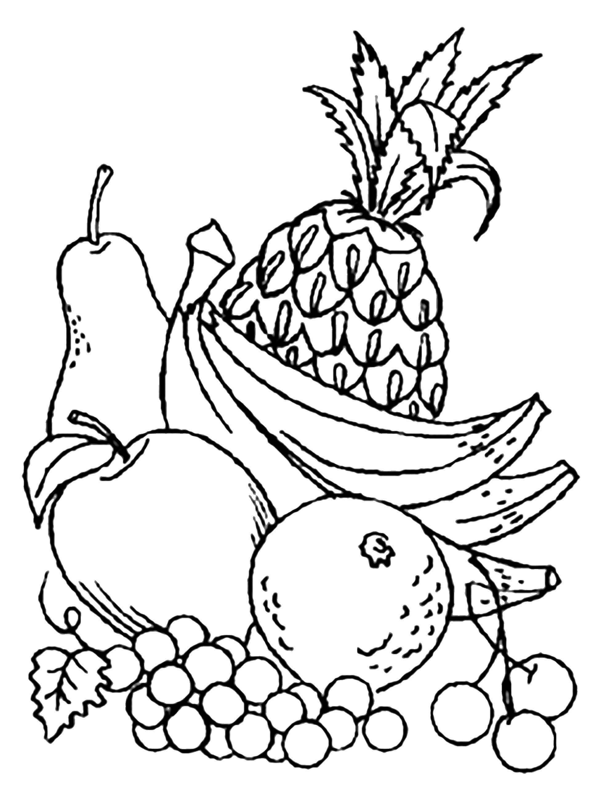 118+ Fruit Baskets Coloring Pages 20