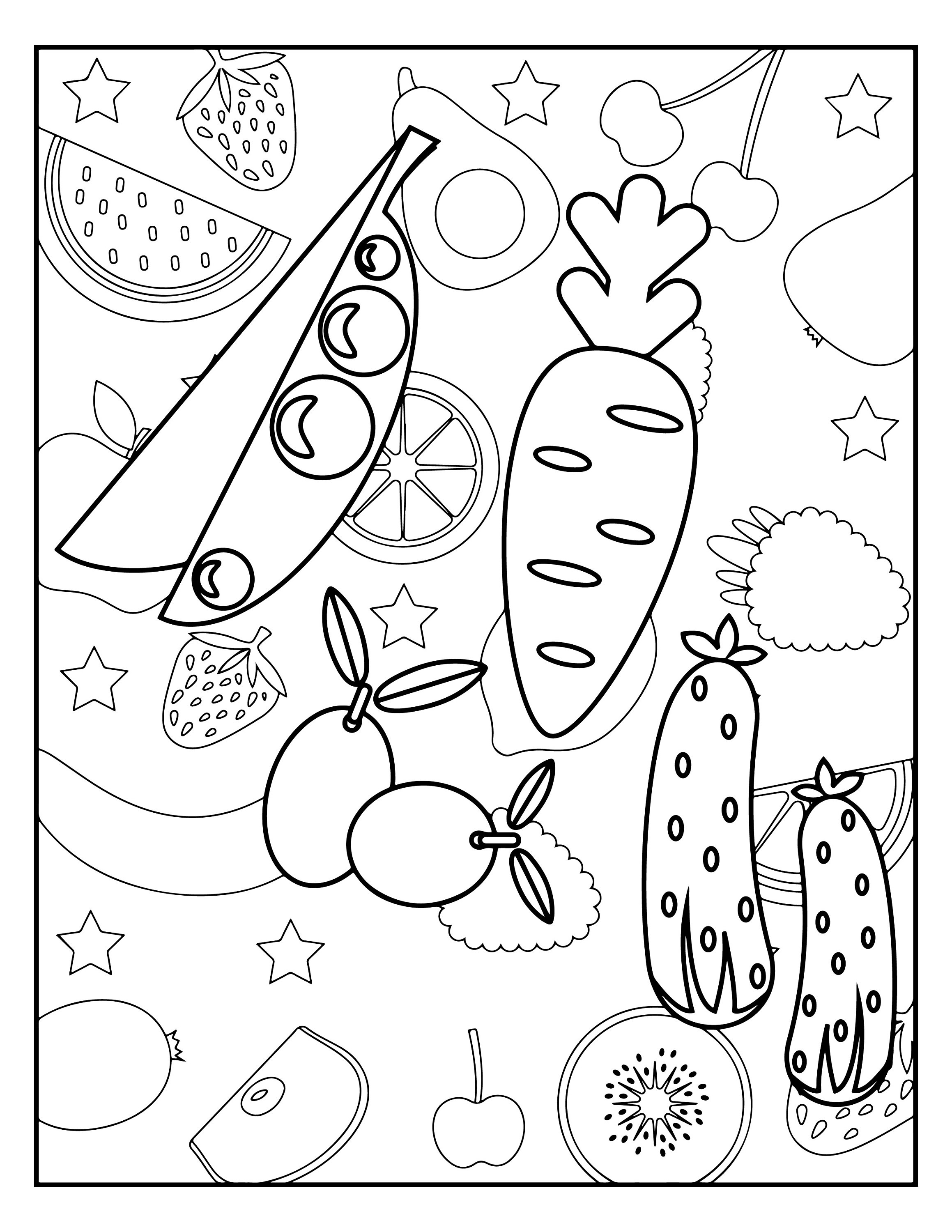 118+ Fruit Baskets Coloring Pages 23