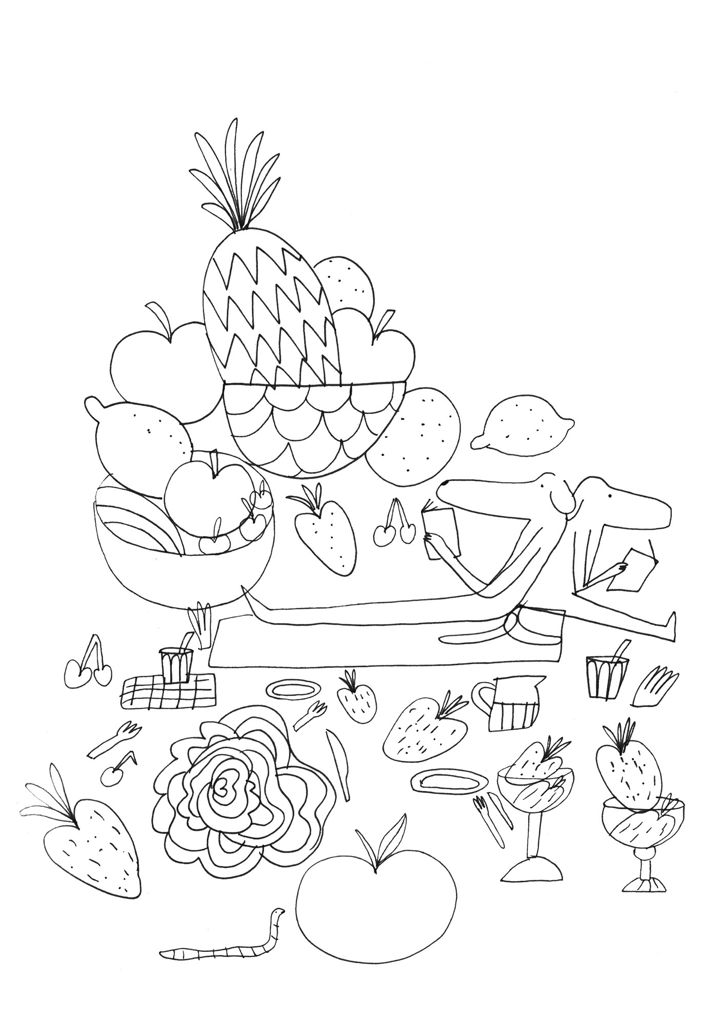 118+ Fruit Baskets Coloring Pages 25