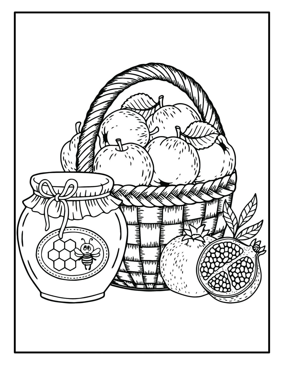 118+ Fruit Baskets Coloring Pages 38