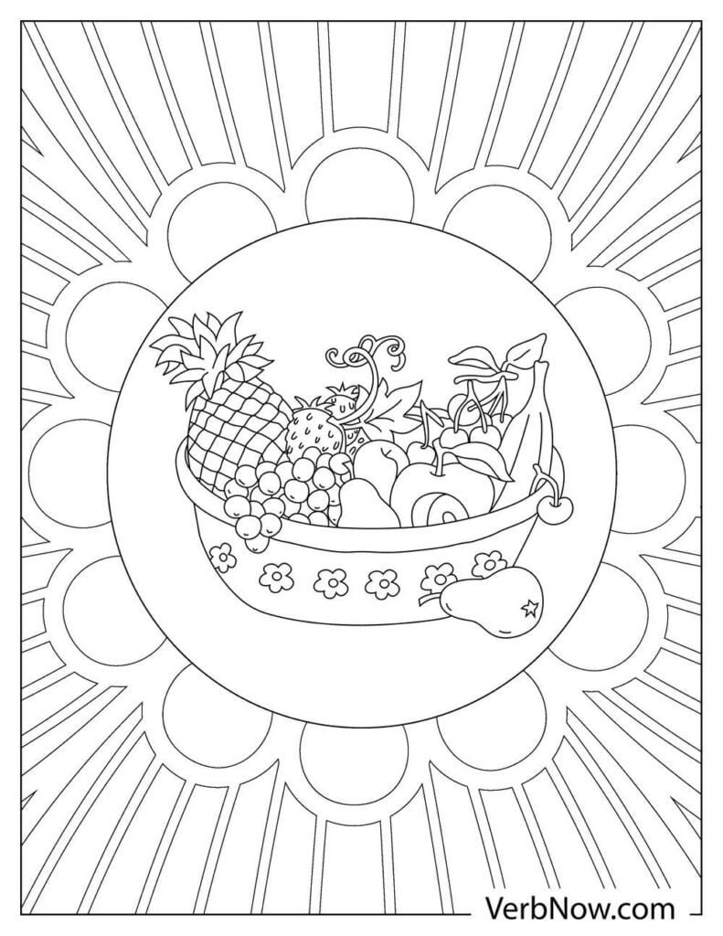 118+ Fruit Baskets Coloring Pages 53