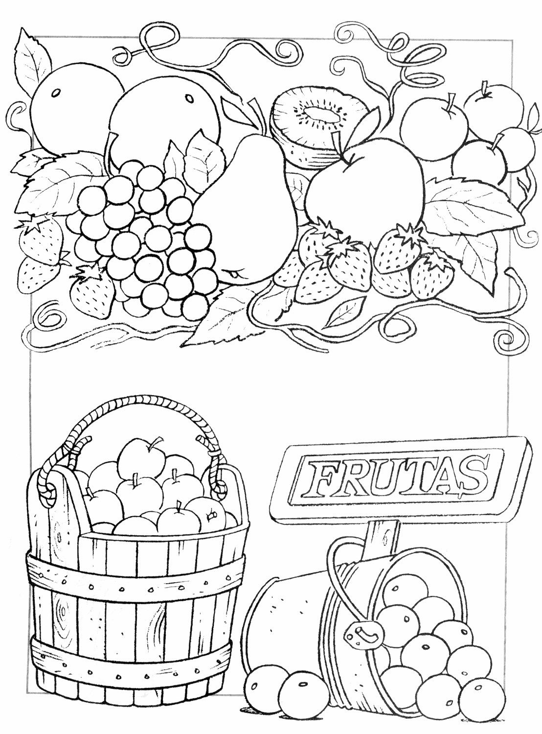 118+ Fruit Baskets Coloring Pages 55