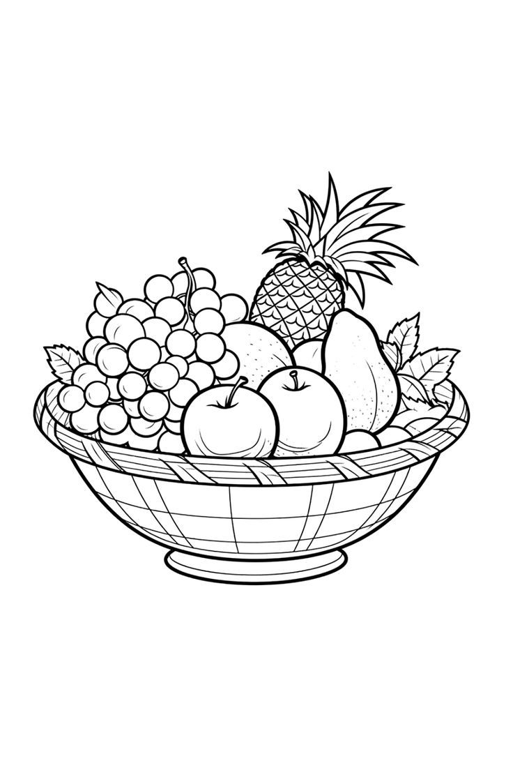 118+ Fruit Baskets Coloring Pages 74