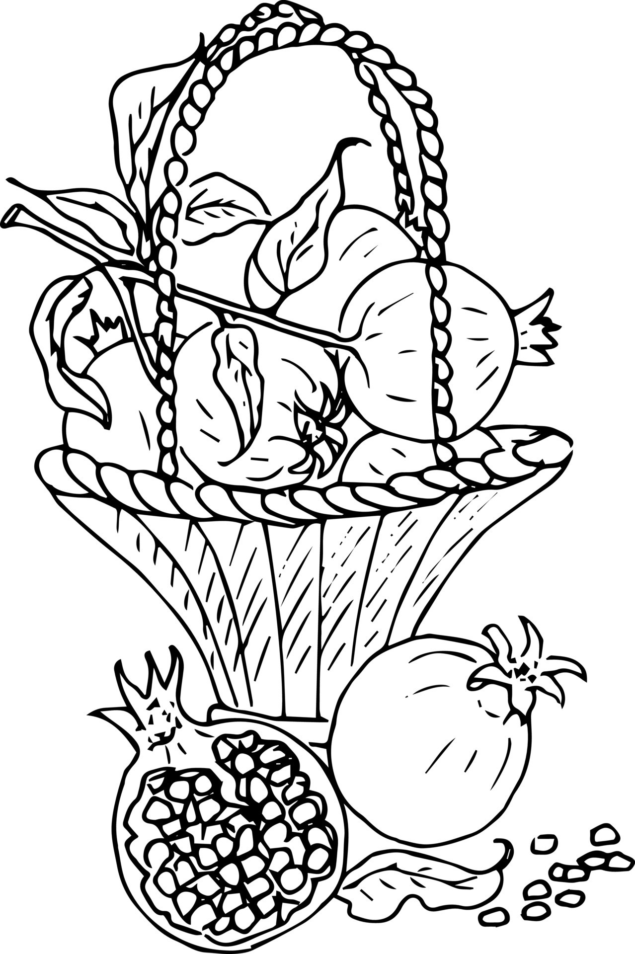 118+ Fruit Baskets Coloring Pages 77