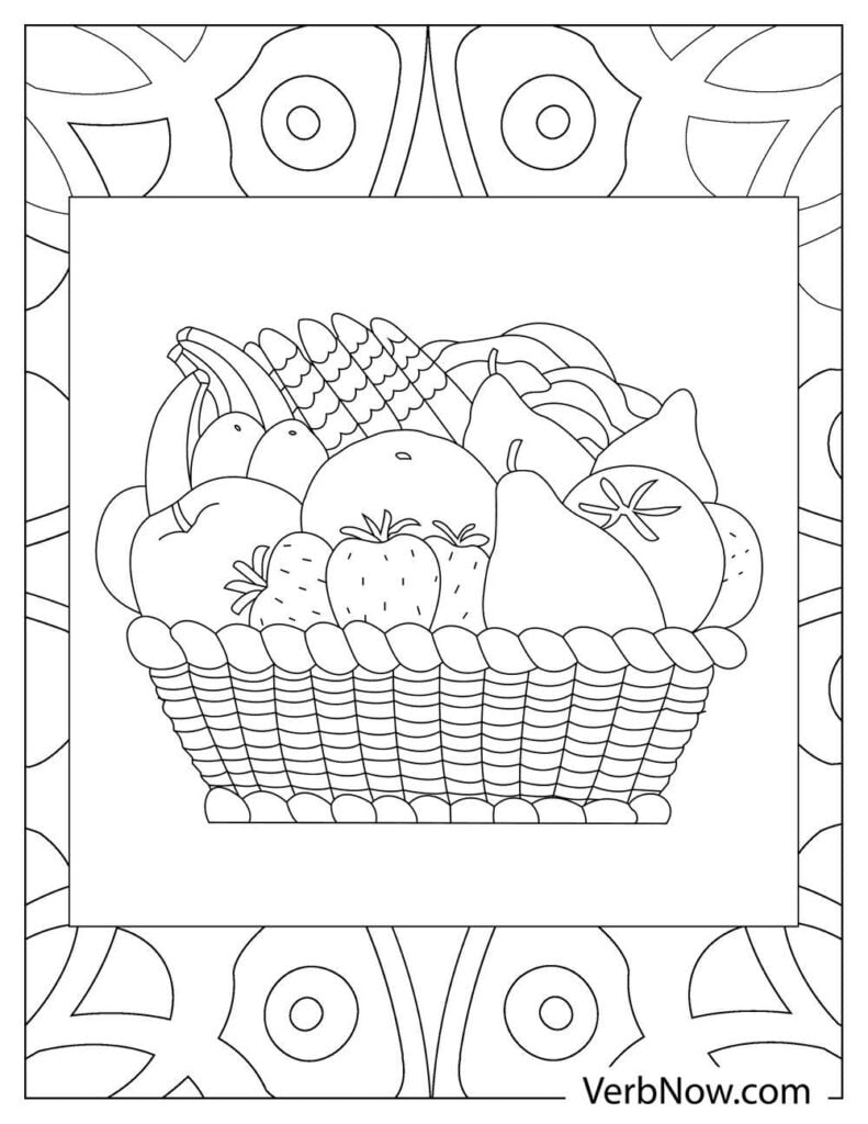 118+ Fruit Baskets Coloring Pages 86