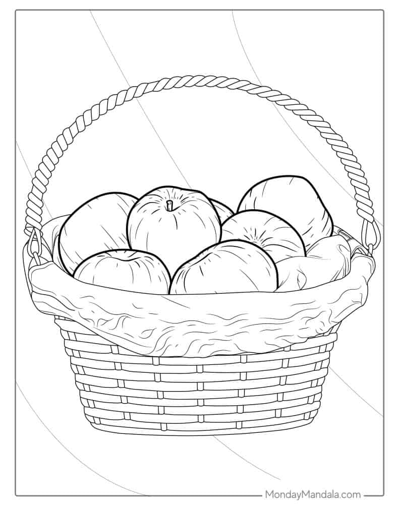 118+ Fruit Baskets Coloring Pages 87