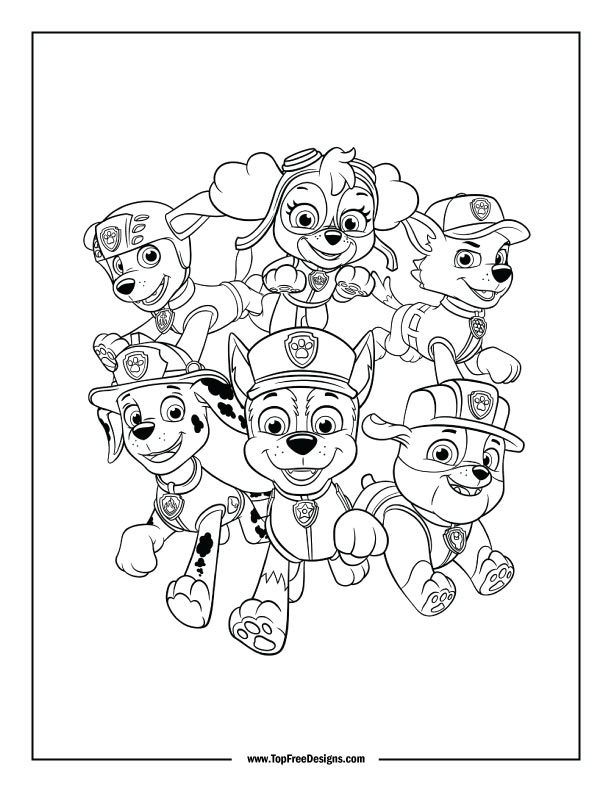 170+ Paw Patrol Coloring Pages for Action-Packed Fun 182