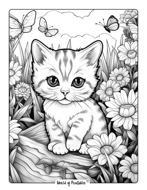 44+ Kitty Coloring Pages Printables 111