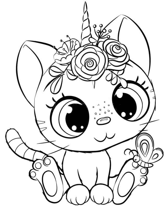 44+ Kitty Coloring Pages Printables 144