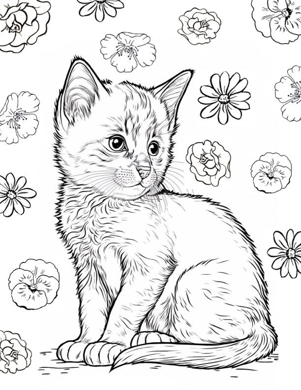 44+ Kitty Coloring Pages Printables 196