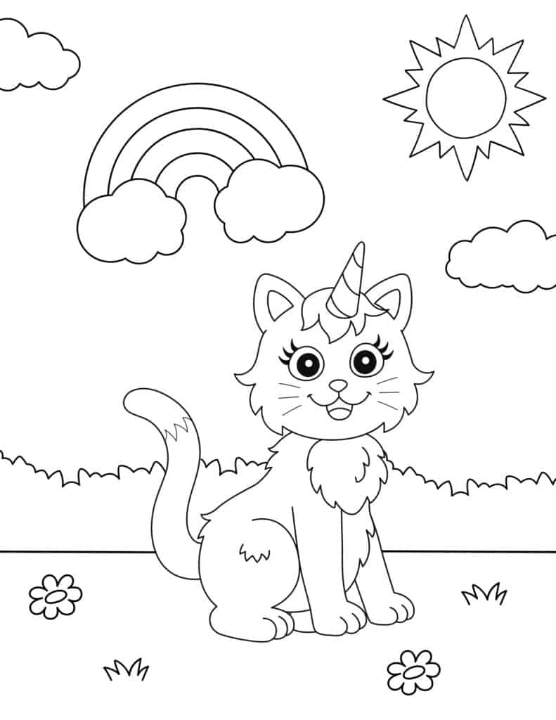 44+ Kitty Coloring Pages Printables 3