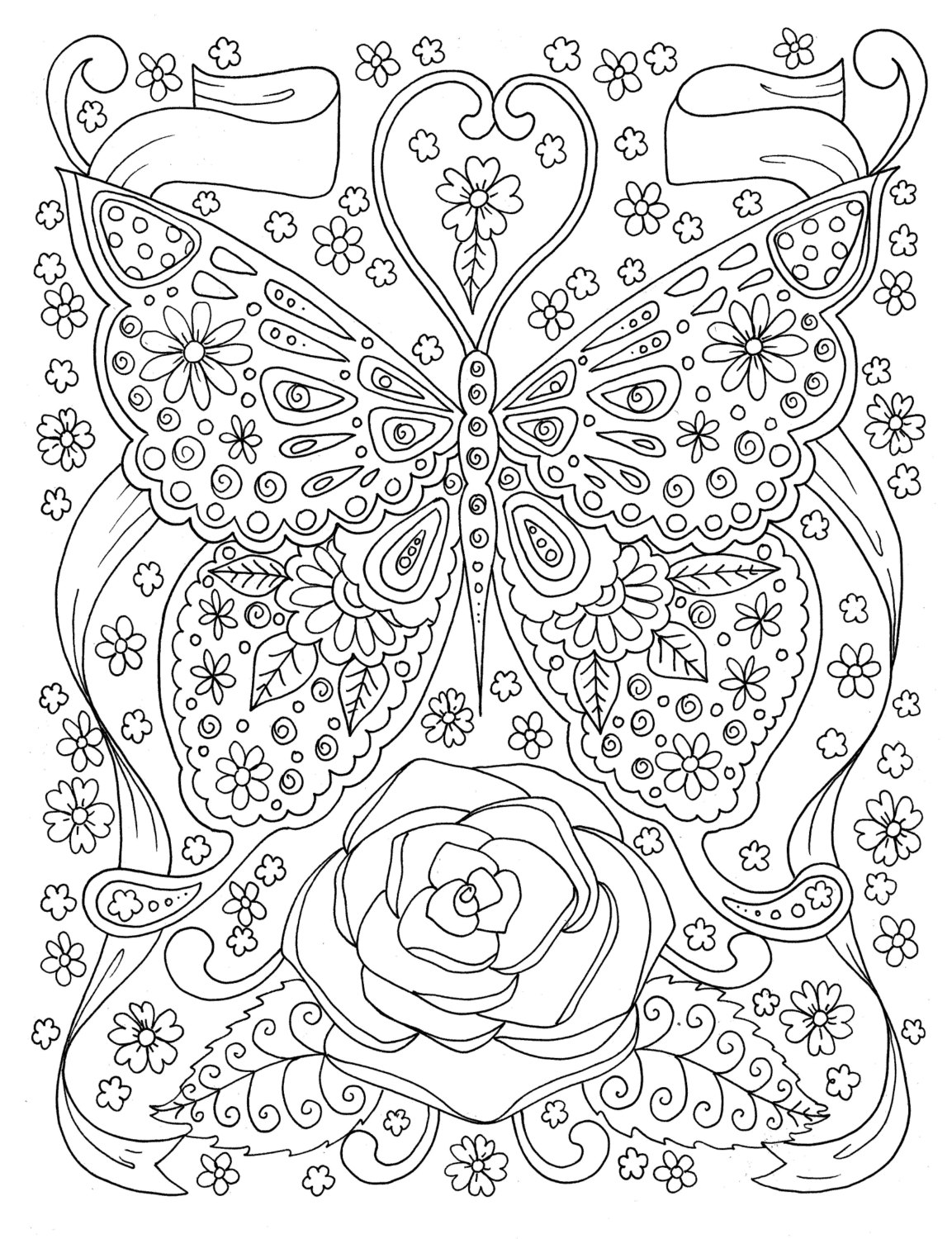 55+ Adult Coloring Pages Finished to Perfection - #7 is Stunning 121