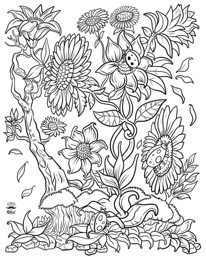 55+ Adult Coloring Pages Finished to Perfection - #7 is Stunning 34