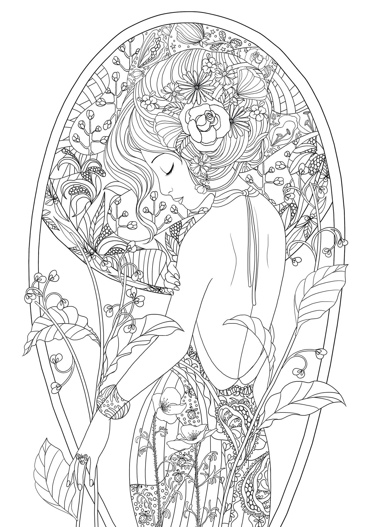 55+ Adult Coloring Pages Finished to Perfection - #7 is Stunning 6