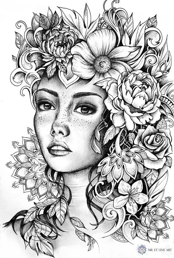 55+ Adult Coloring Pages Finished to Perfection - #7 is Stunning 94