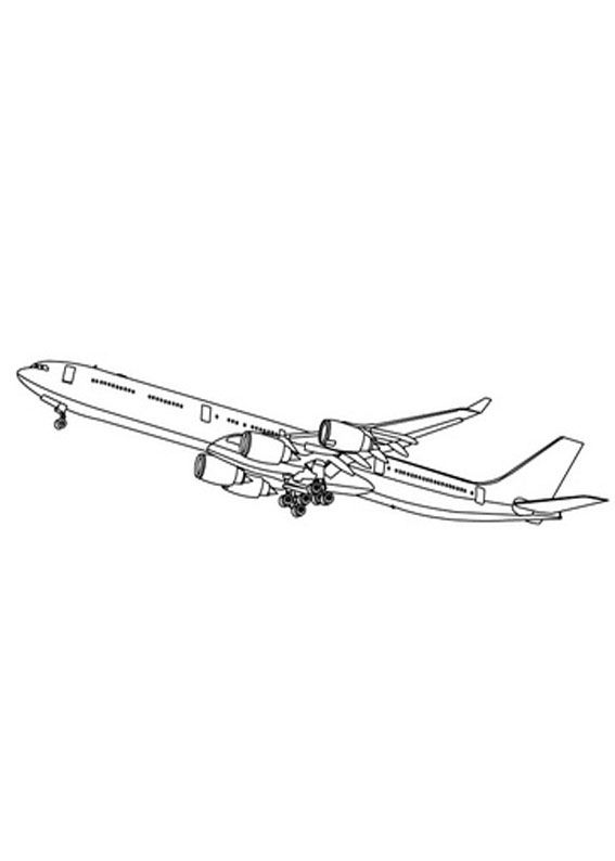 Air Plane Coloring Pages Free Printable 100