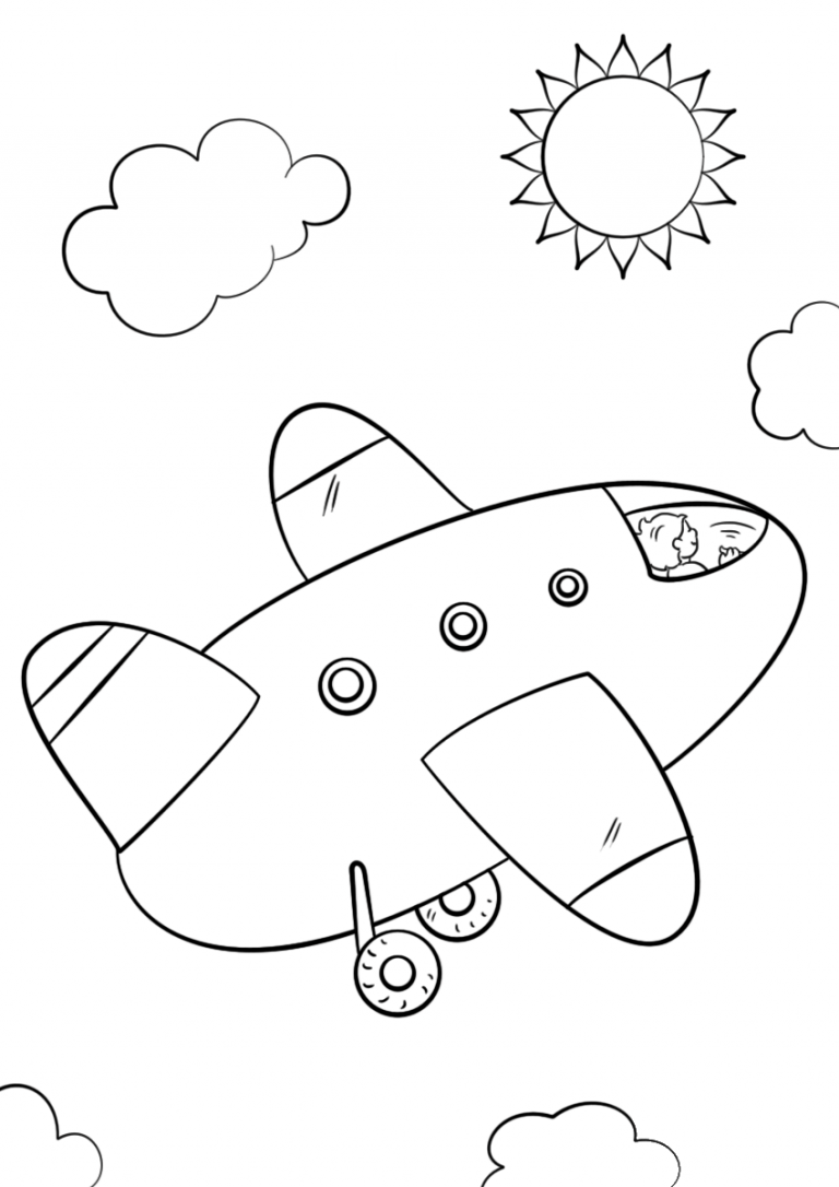 Air Plane Coloring Pages Free Printable 107