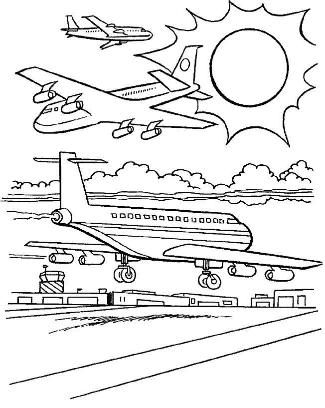 Air Plane Coloring Pages Free Printable 112