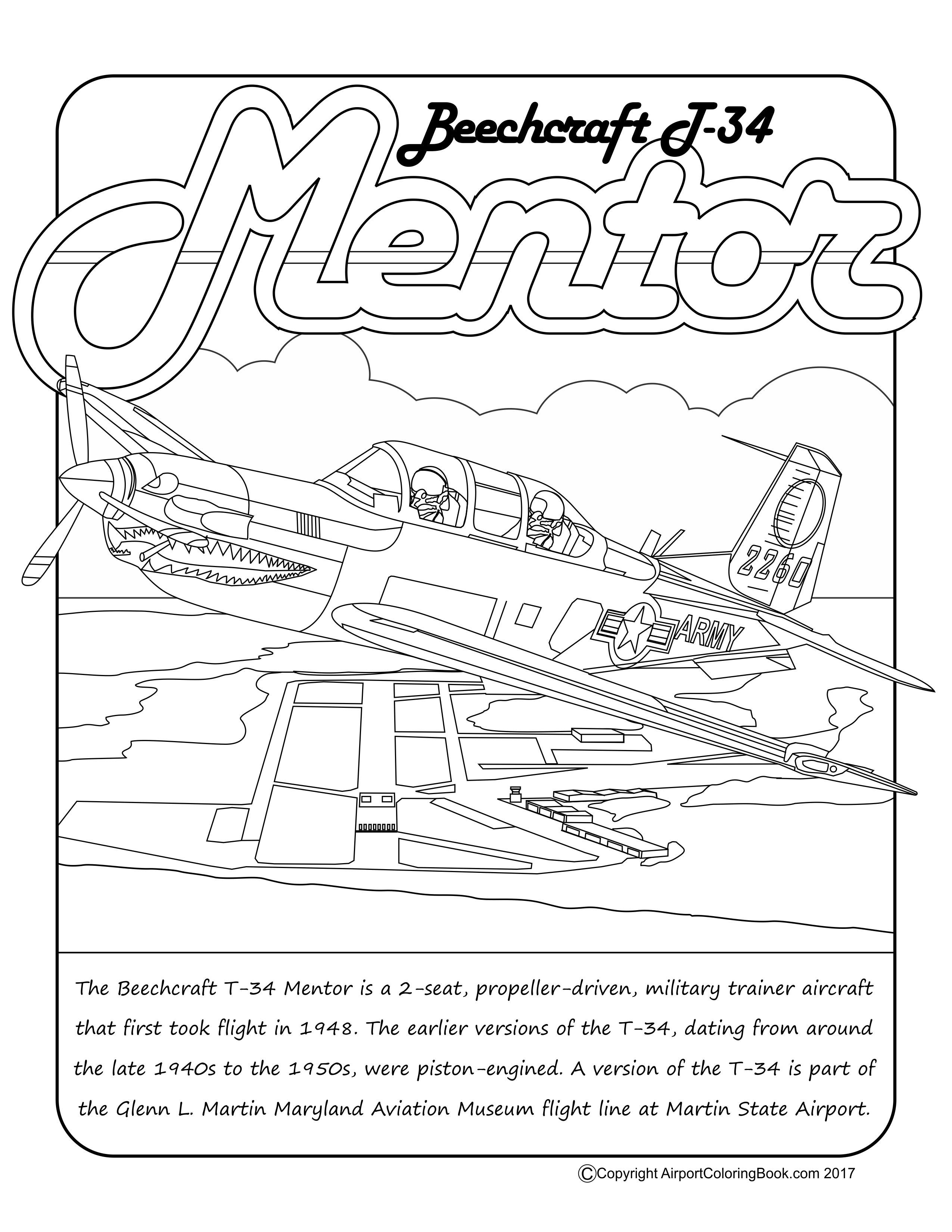 Air Plane Coloring Pages Free Printable 127