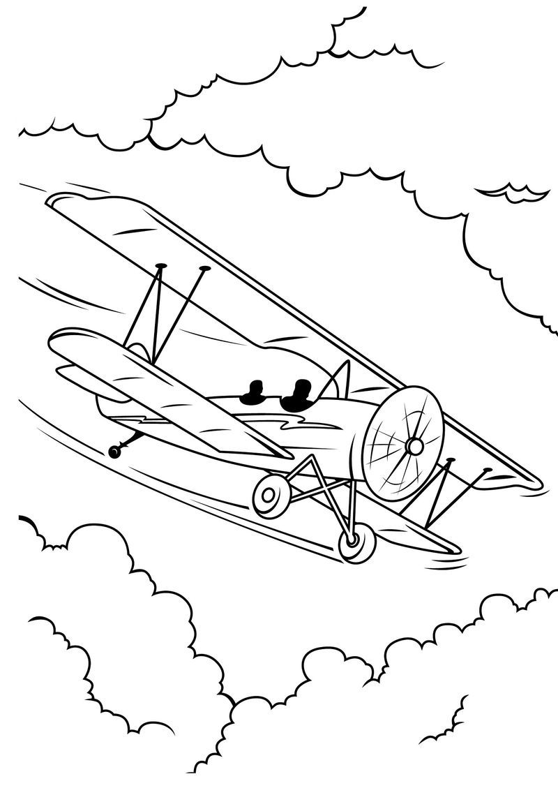 Air Plane Coloring Pages Free Printable 130