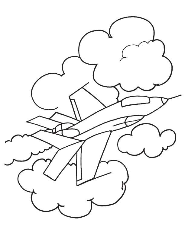 Air Plane Coloring Pages Free Printable 133