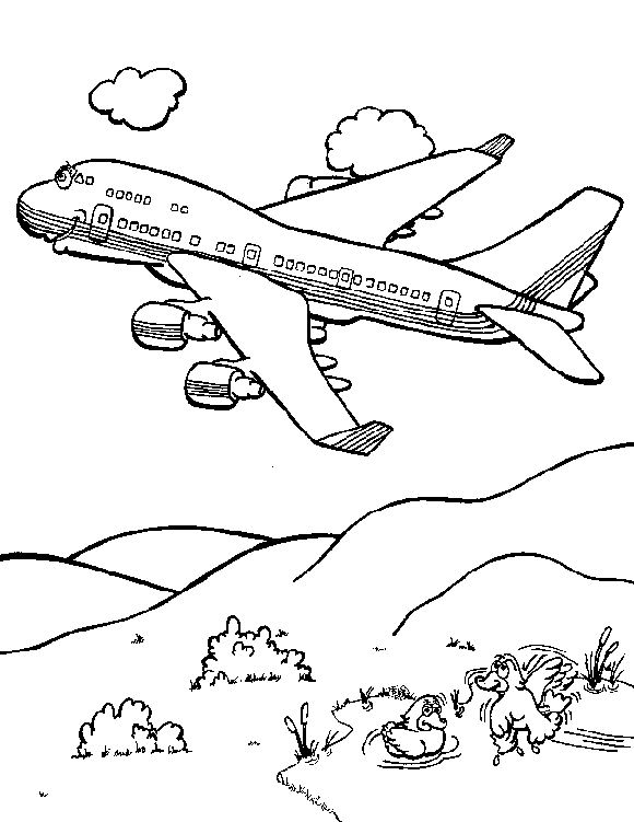 Air Plane Coloring Pages Free Printable 17