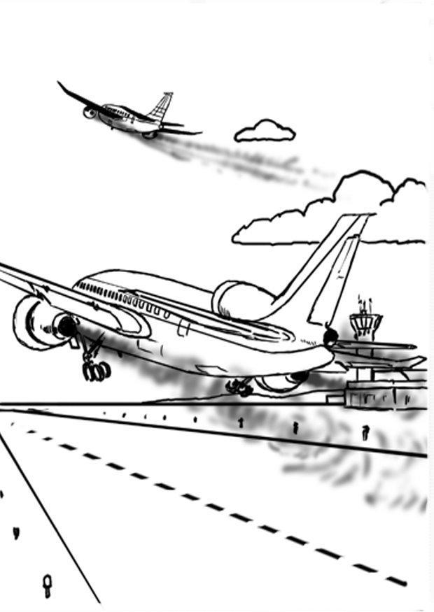 Air Plane Coloring Pages Free Printable 18