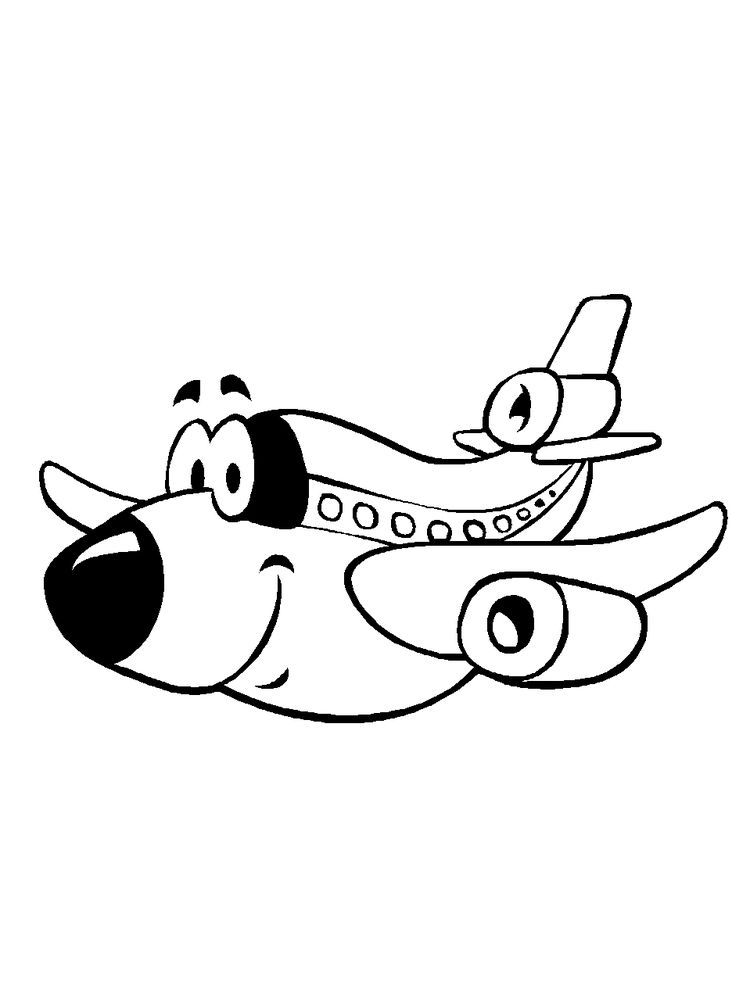Air Plane Coloring Pages Free Printable 2