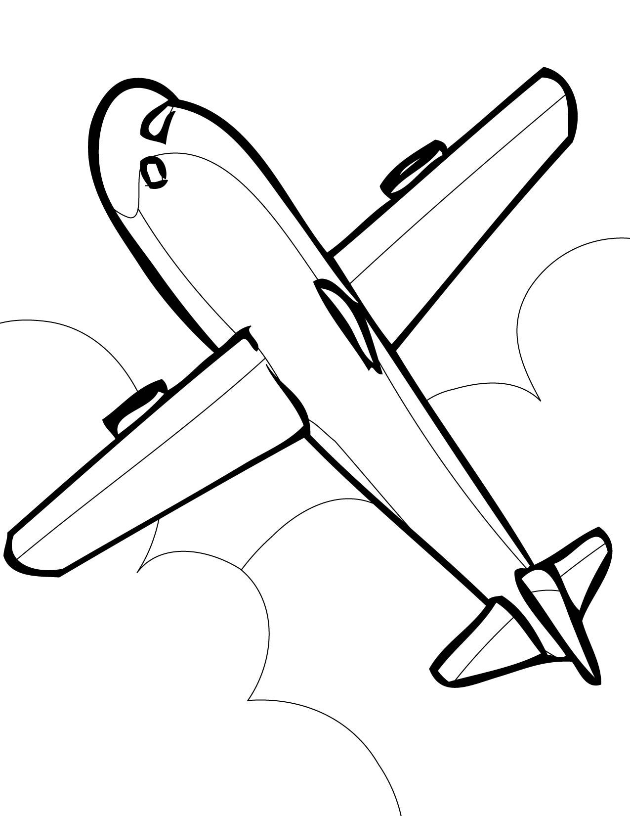 Air Plane Coloring Pages Free Printable 20