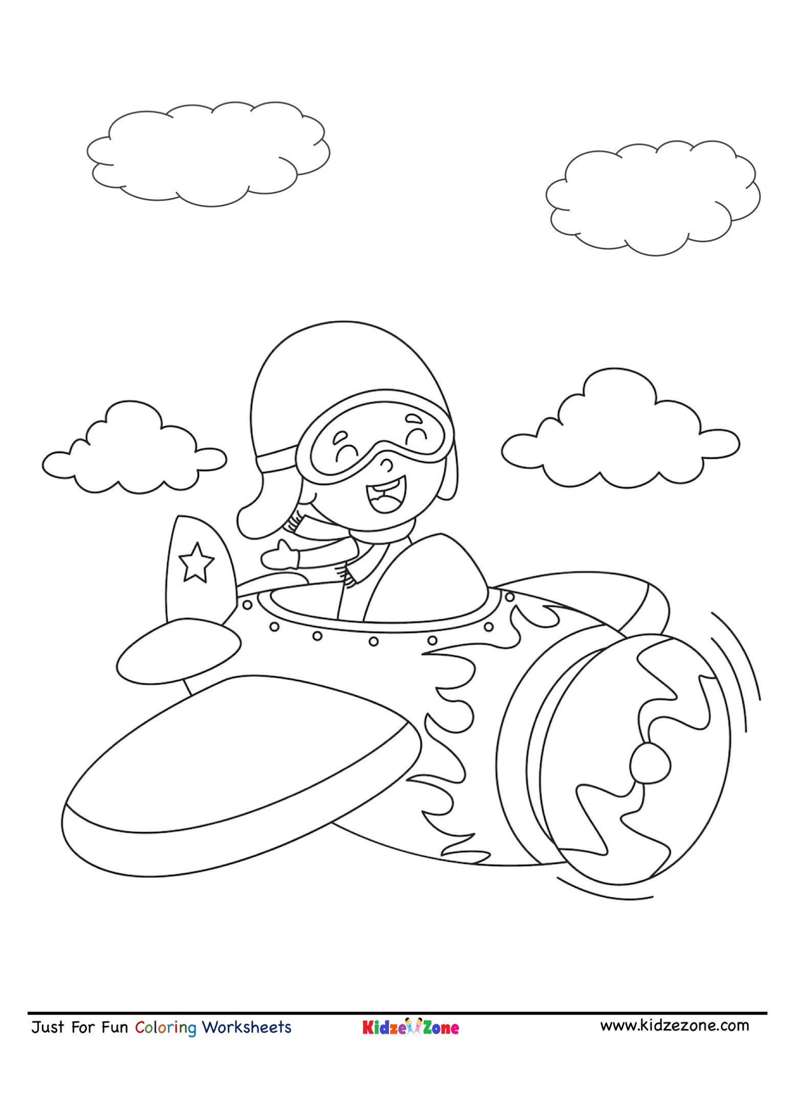 Air Plane Coloring Pages Free Printable 21