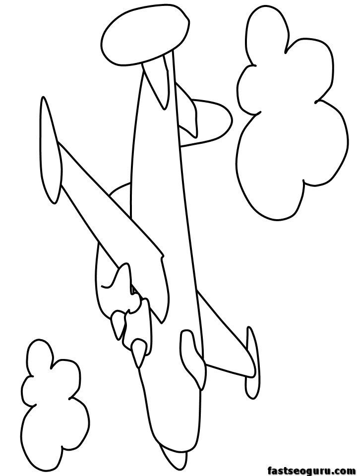 Air Plane Coloring Pages Free Printable 28