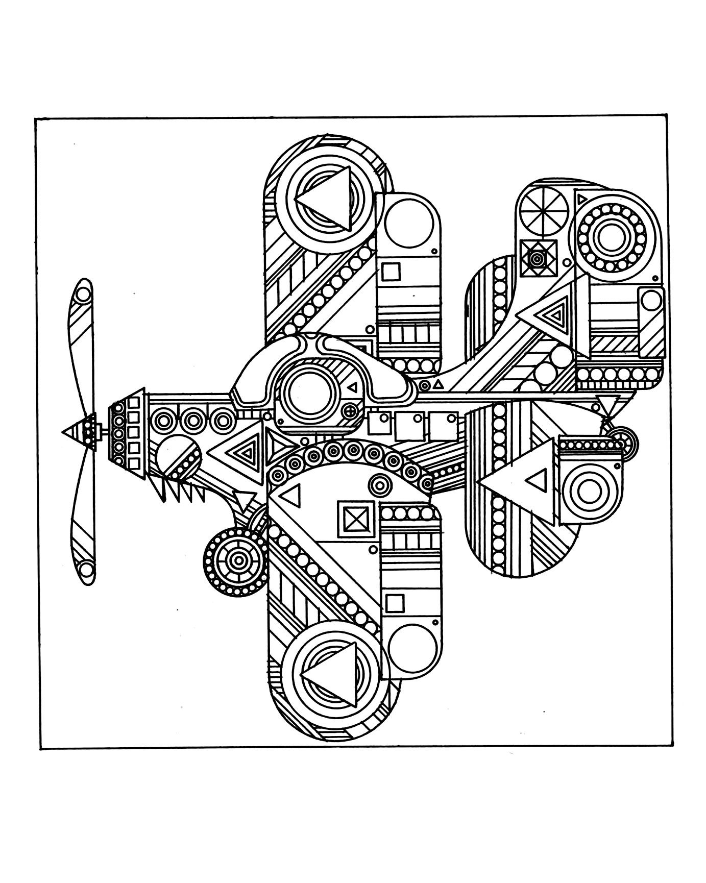Air Plane Coloring Pages Free Printable 72