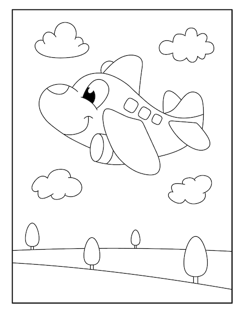 Air Plane Coloring Pages Free Printable 75
