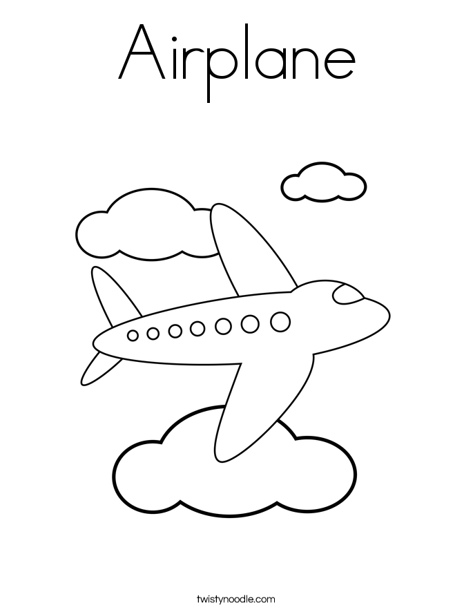 Air Plane Coloring Pages Free Printable 77