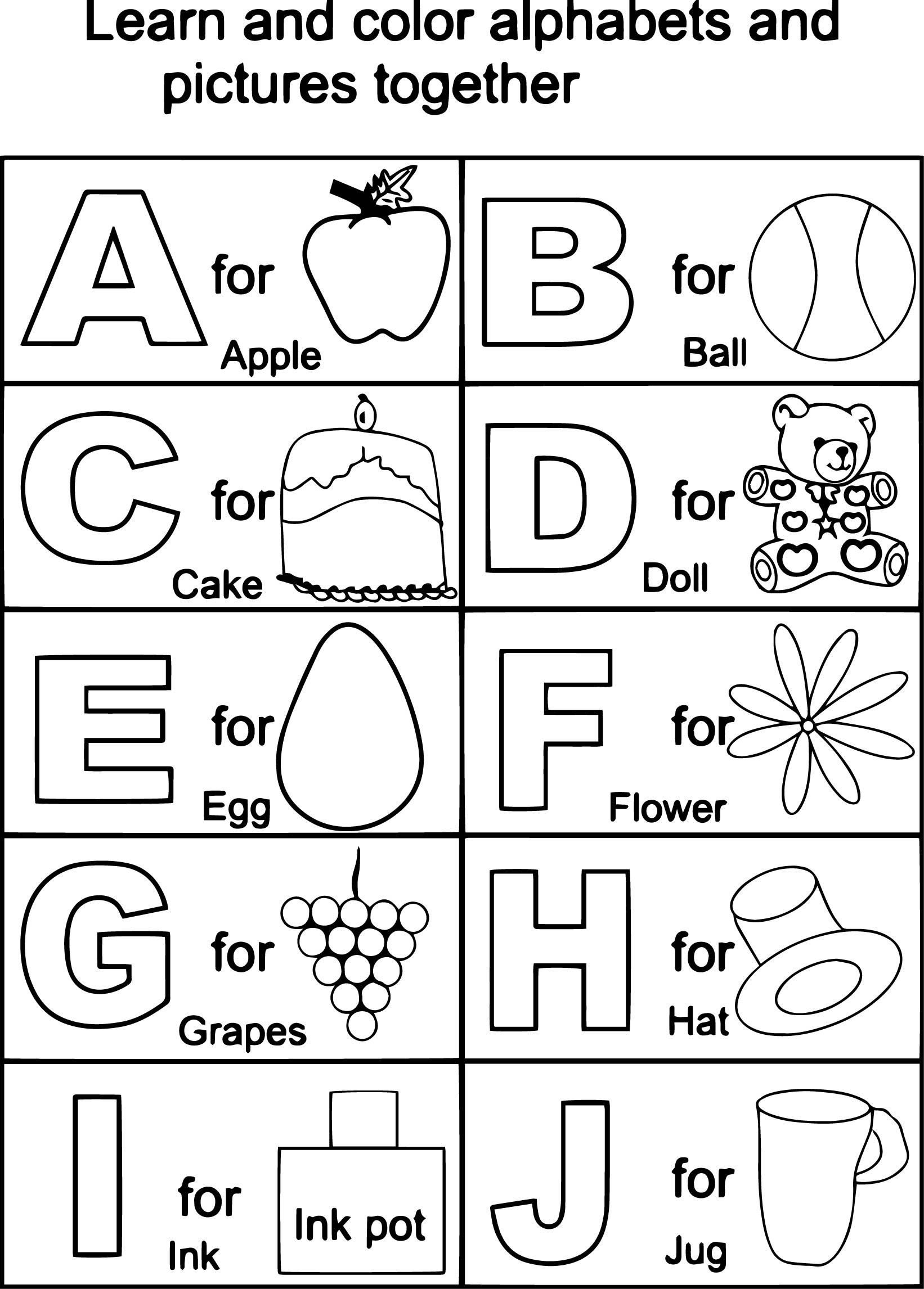 Alphabet Coloring Pages for Toddlers 1
