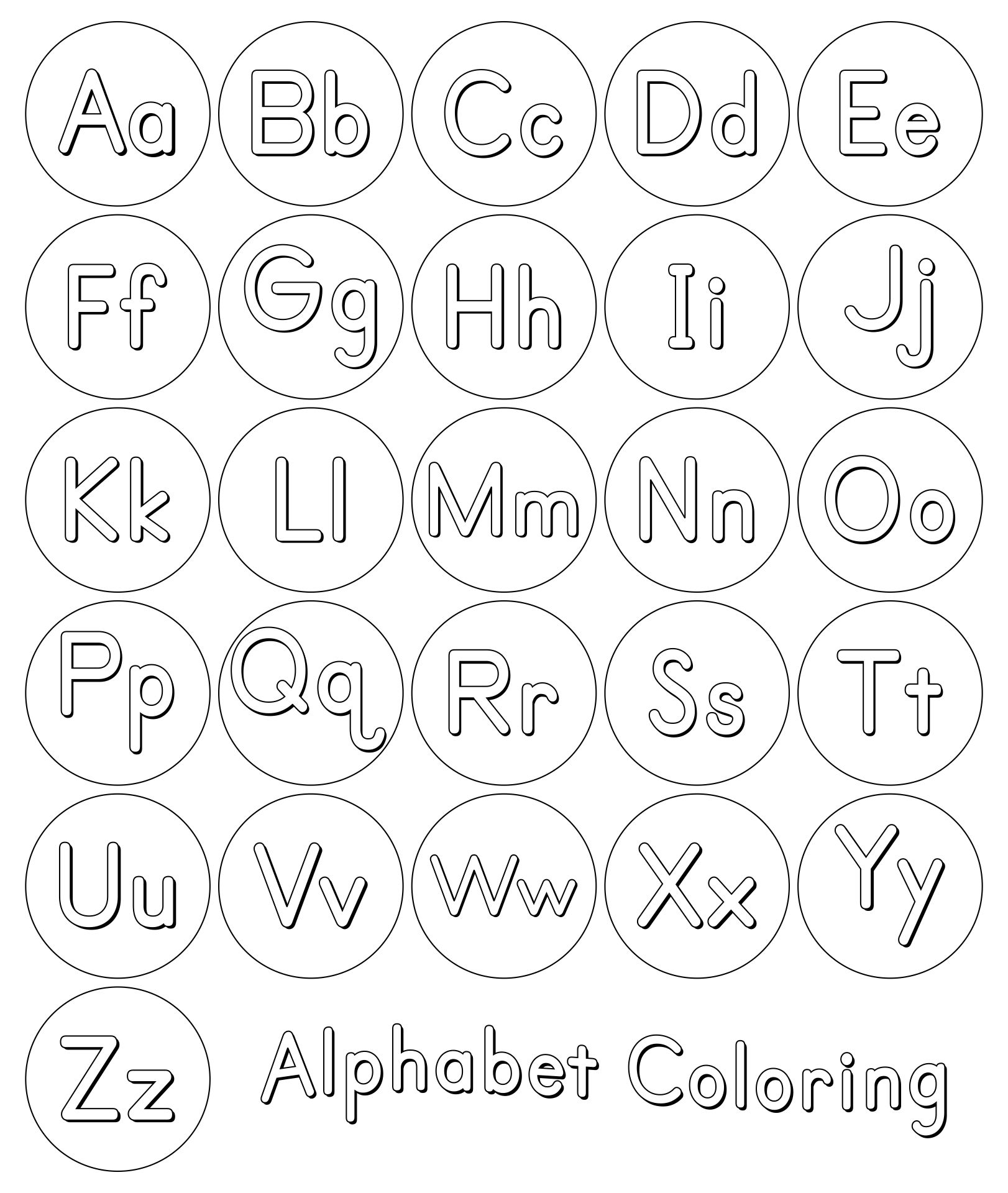 Alphabet Coloring Pages for Toddlers 15